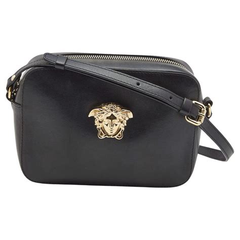 versace palazzo embellished leather camera bag|Versace .